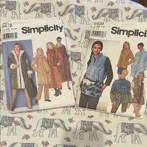 Simplicity Fashion Patterns in Black, Brown, and Blue